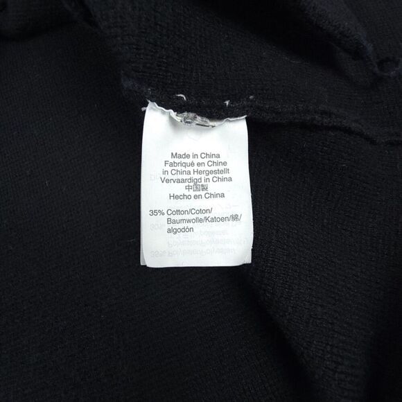 J CREW Merino Wool Knit Button Down Sweater Blazer Jacket Minimal XXXS Black - Picture 5 of 6